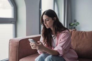Female reading loving someone with addiction quotes in Orange County CA 