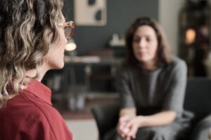 Female adult in rehab for vodka addiction 