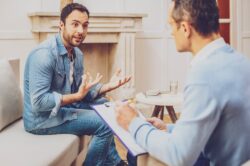 Male with Xanax addiction in rehab