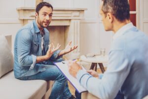 Male with Xanax addiction in rehab